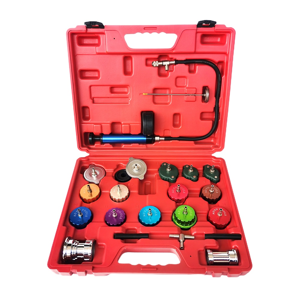 21-Piece Cooling System Radiator Pressure Tester Kit