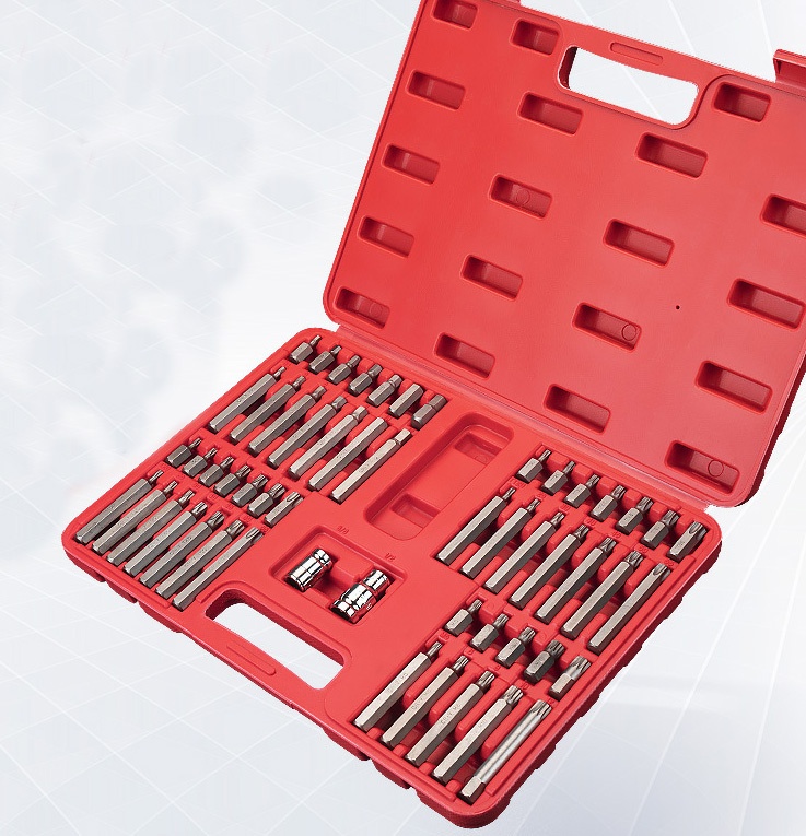 54pcs Torx Bit Set 3/8″&1/2″Dr