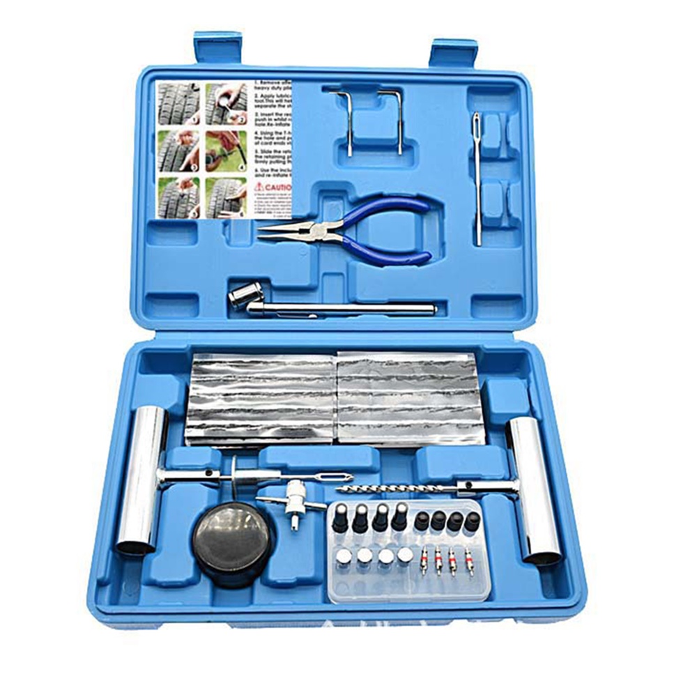 Tire Repair Tool Kit with Plastic Blow Case