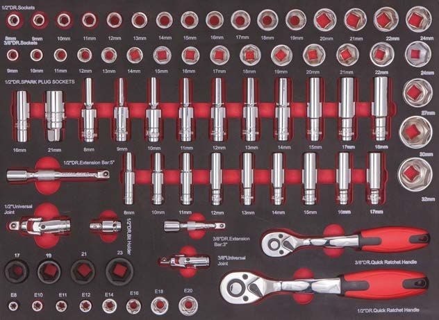 262PCS 7-Drawer Tool Trolley With Tools