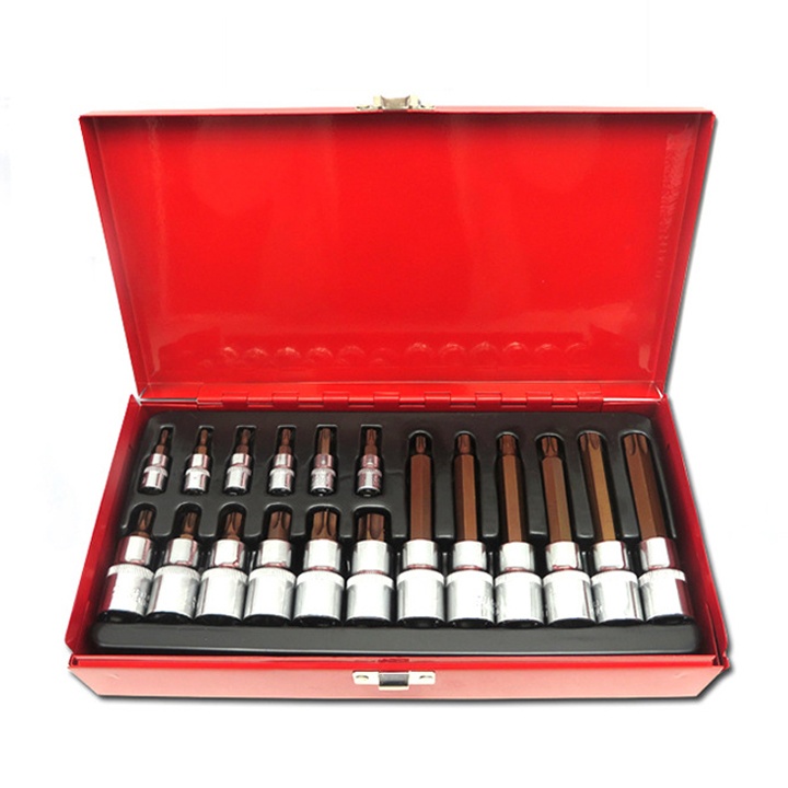 18pcs Torx Bit Set 1/4″&1/2″Dr