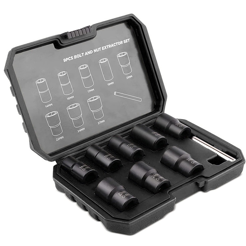Damaged Bolt & Nut Extractor Set–6PC/9PC/11PC