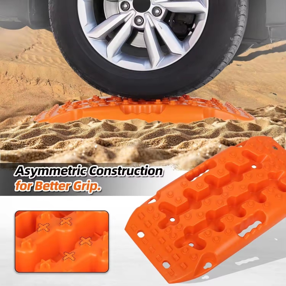 Mini Recovery Track Mats, 4×4 Off Road Recovery Traction Board for Sand Mud Snow
