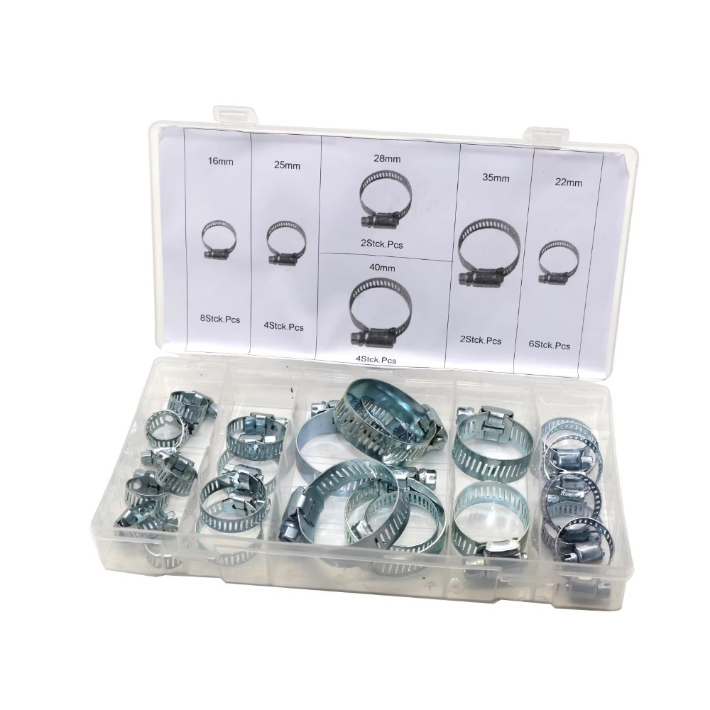26PC 6 Sizes Assortment Metric American Type Hose Clamp