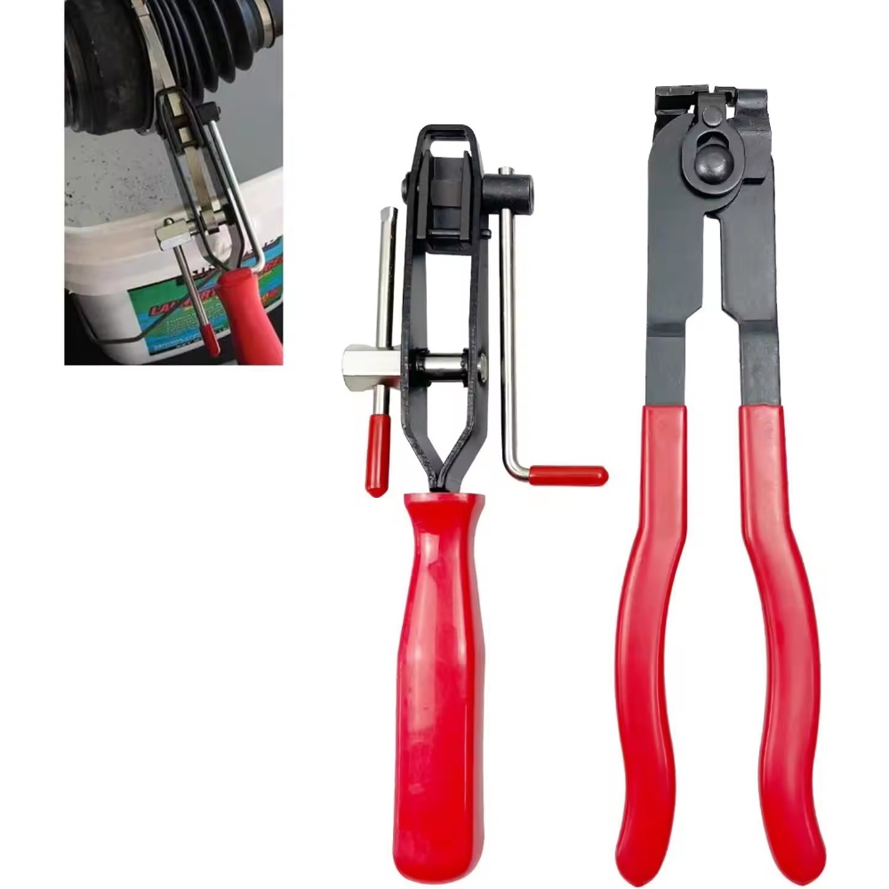 2pcs Auto CV Joint Boot Hose Clamp Pliers Ear Type Car Banding Tool Kit Set Automotive Hose Axle Plier with Cutter