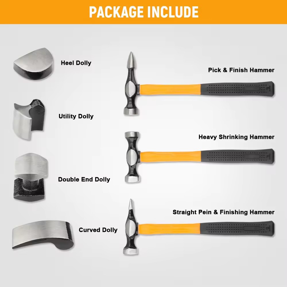 7pc Auto Body Repair Kit – Fiber-Glass Handle