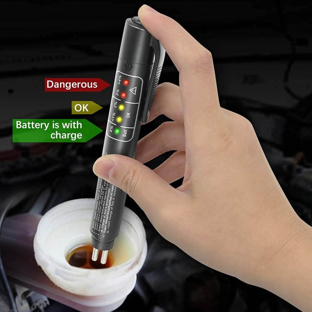 Automotive Brake Fluid Tester with 5 LED Indicators