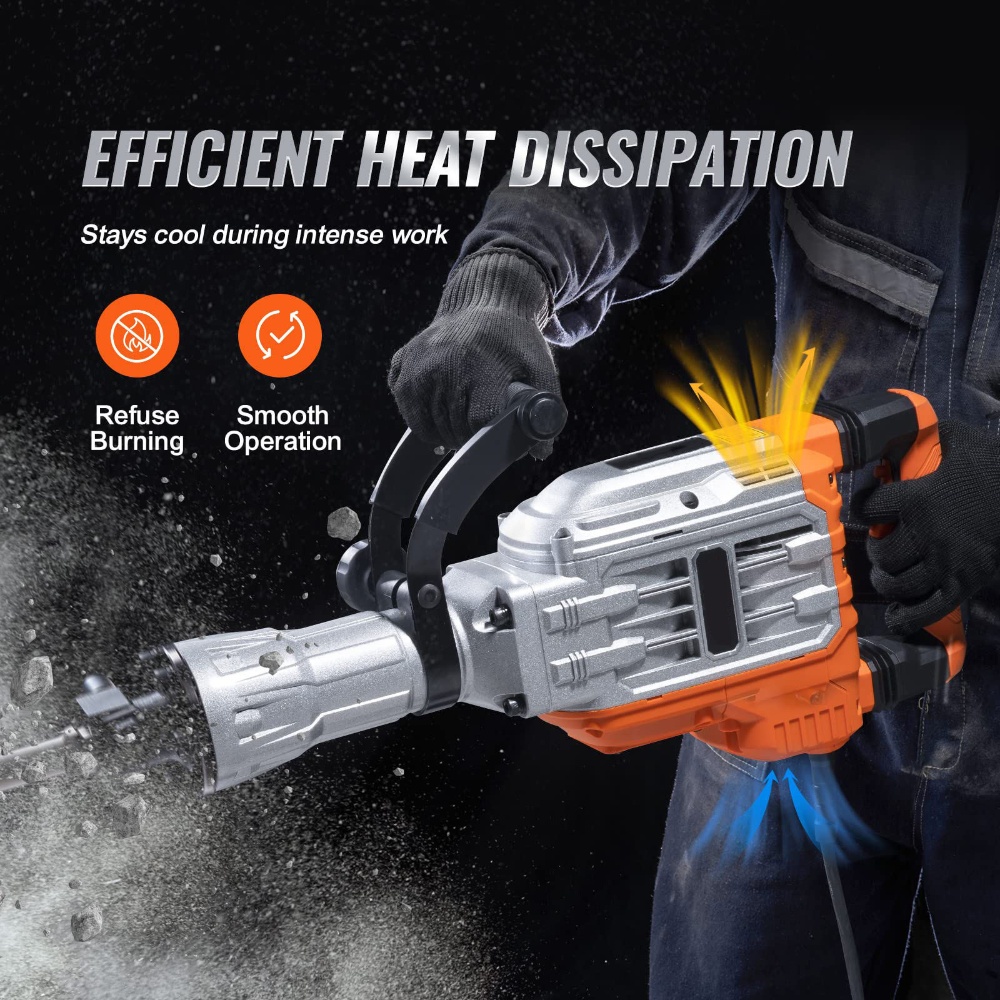 Industrial Electric Demolition Hammer Breaker Jack Hammer Tool Drilling Machine