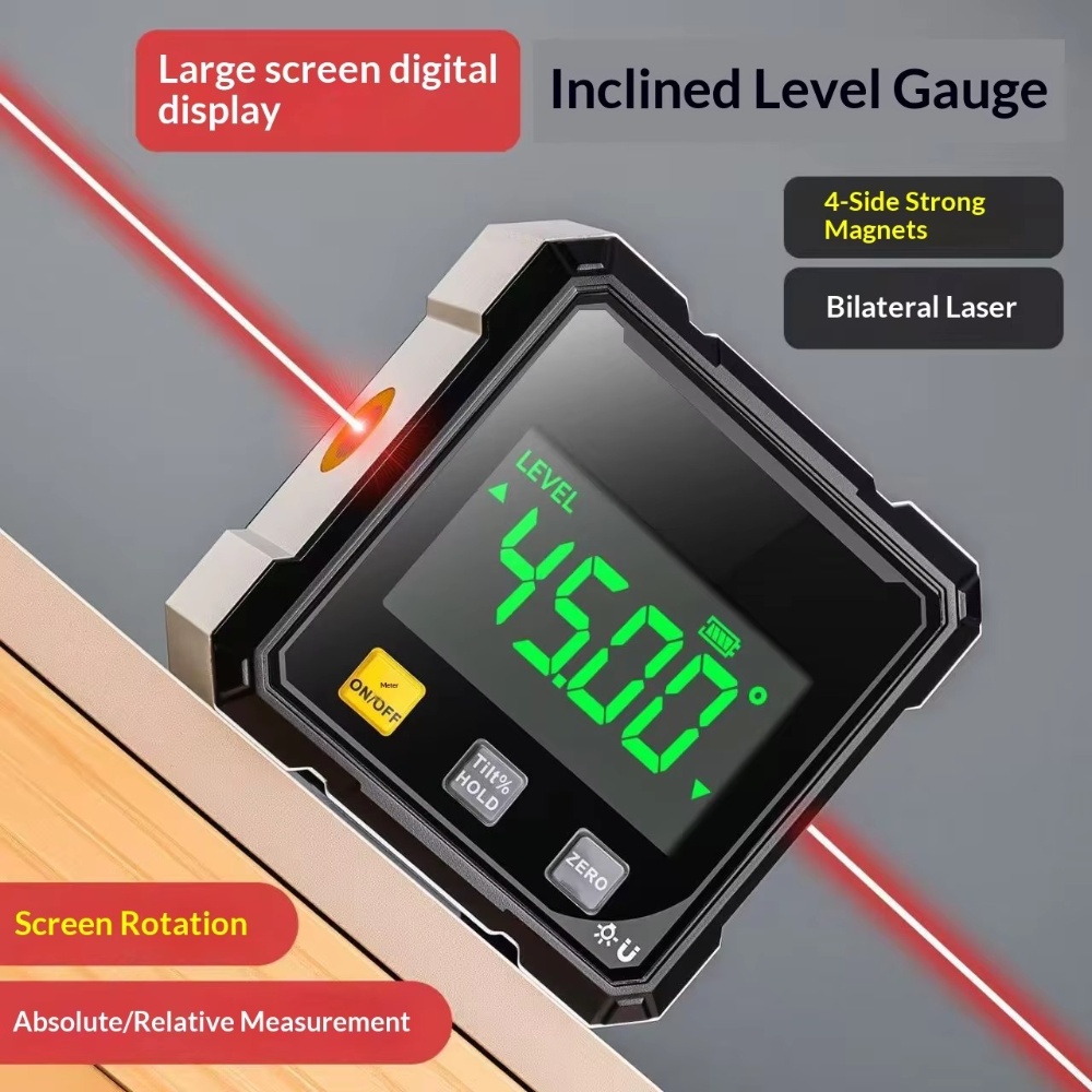 Economical Two-sided Laser Digital Inclinometer