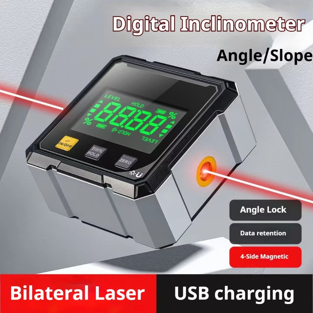 Economical Two-sided Laser Digital Inclinometer